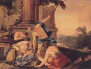 Laurent de la Hyre Mercury Takes Bacchus to be Brought Up by Nymphs oil on canvas